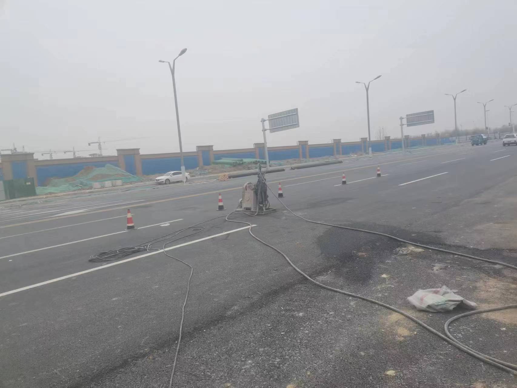 麻洋镇马路注浆